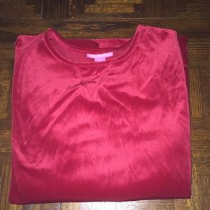Red velvet sweatshirt